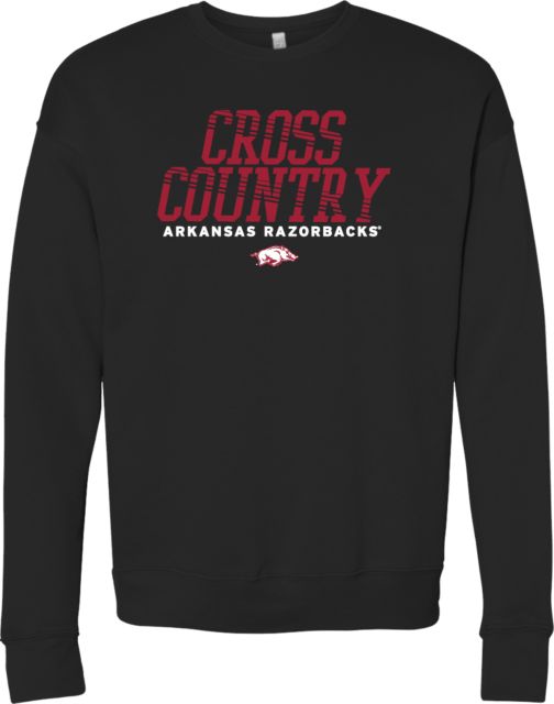 Arkansas Bella + Canvas Fleece Crew Arkansas Cross Country Rays
