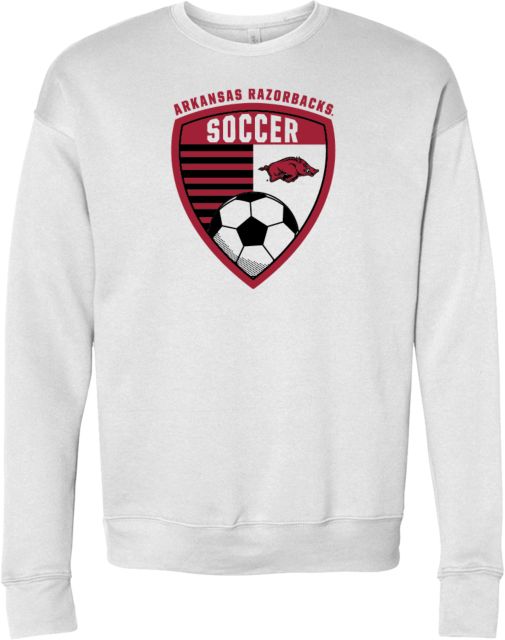 Arkansas Bella + Canvas Fleece Crew Arkansas Soccer Shield