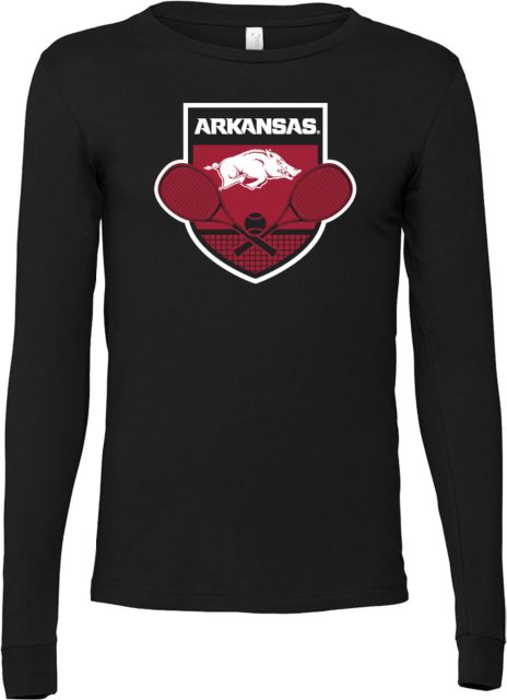 Arkansas Bella + Canvas Jersey Cotton Long Sleeve T Shirt Arkansas Tennis Rackets