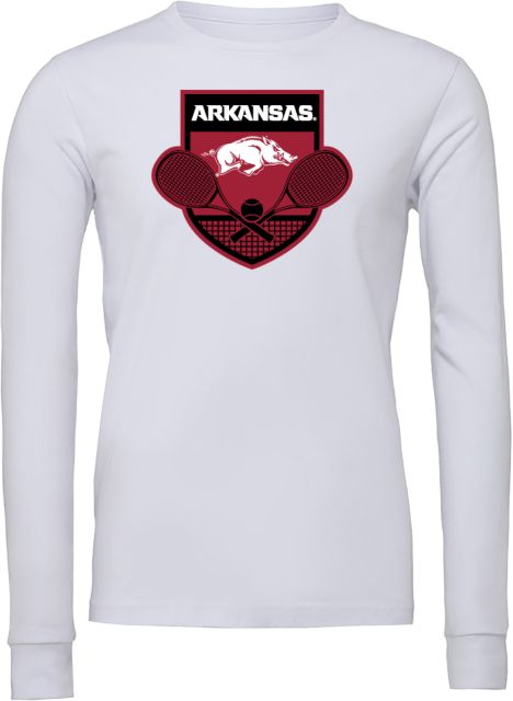 Arkansas Bella + Canvas Jersey Cotton Long Sleeve T Shirt Arkansas Tennis Rackets