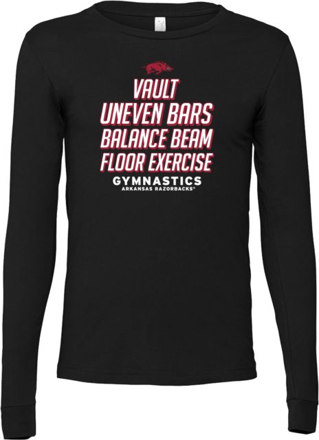 Arkansas Bella + Canvas Jersey Cotton Long Sleeve T Shirt Arkansas Gymnastics Terms