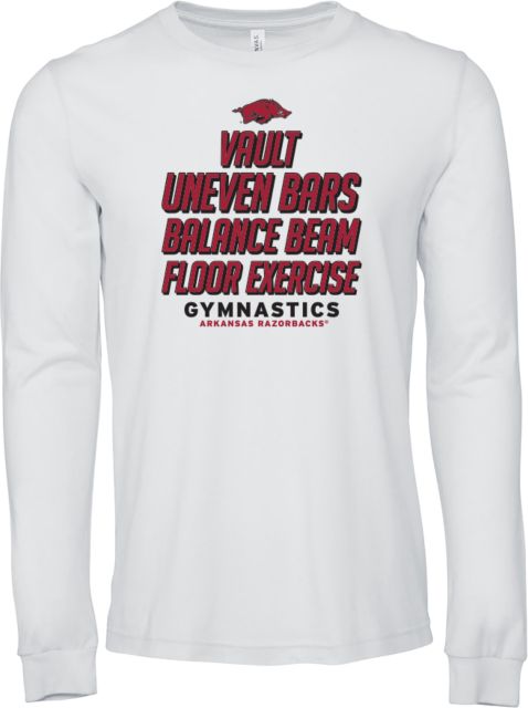 Arkansas Bella + Canvas Jersey Cotton Long Sleeve T Shirt Arkansas Gymnastics Terms
