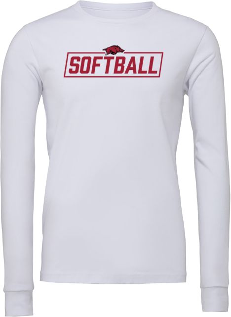 Arkansas Bella + Canvas Jersey Cotton Long Sleeve T Shirt Arkansas Softball Bar