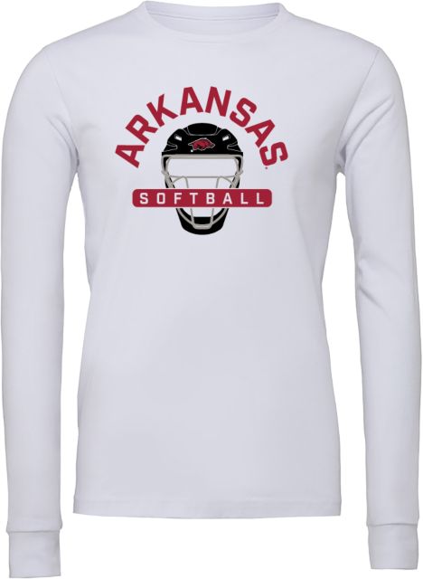 Arkansas Bella + Canvas Jersey Cotton Long Sleeve T Shirt Arkansas Softball Catcher Gear