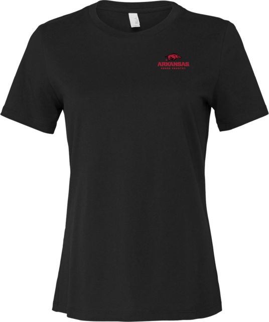 Arkansas Bella + Canvas Womens Relaxed Cotton T Shirt Arkansas w/ Big Red - Cross Country