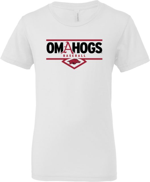Arkansas Bella + Canvas Youth Jersey T Shirt Omahogs Baseball