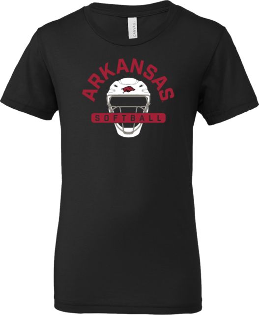 Arkansas Bella + Canvas Youth Jersey T Shirt Arkansas Softball Catcher Gear