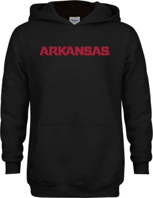 Arkansas Youth Fleece Hoodie Arkansas Wordmark