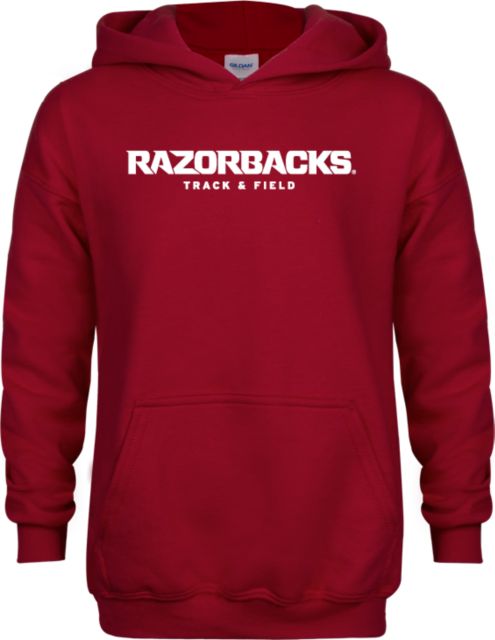 Arkansas Youth Cardinal Fleece Hoodie Razorbacks Wordmark - Track and Field
