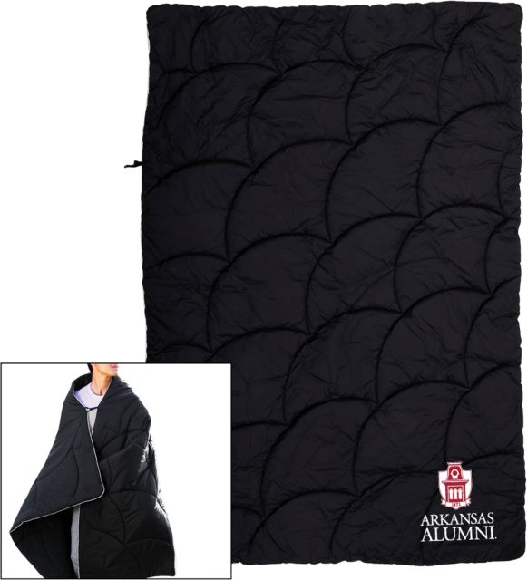Arkansas Wearable Camping Blanket Arkansas Alumni Mark Vertical - ONLINE ONLY
