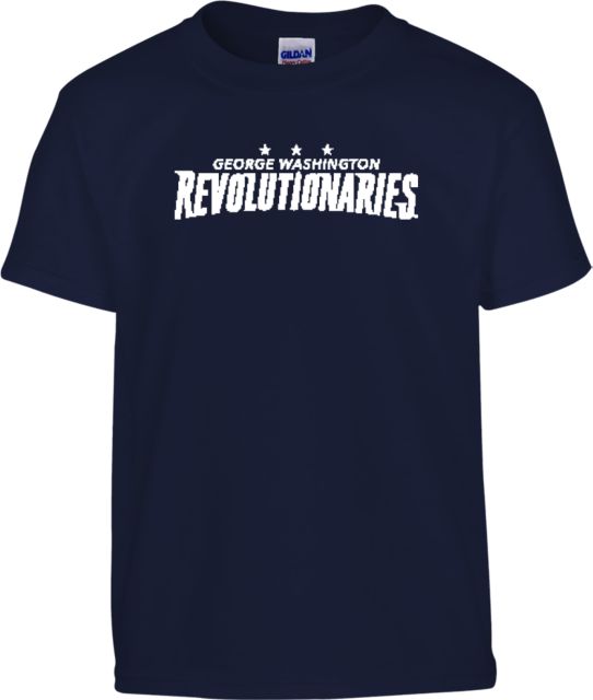 George Washington Youth T Shirt George Washington Revolutionaries with Stars Wordmark - ONLINE ONLY
