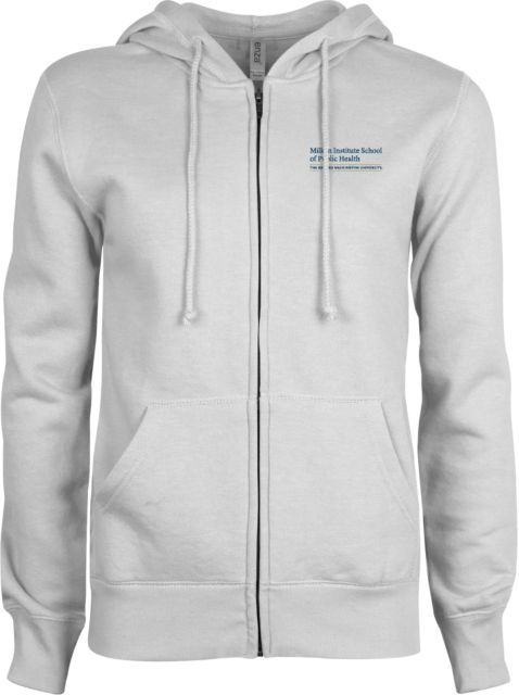 George Washington ENZA Ladies Fleece Full Zip Hoodie Public Health - ONLINE ONLY
