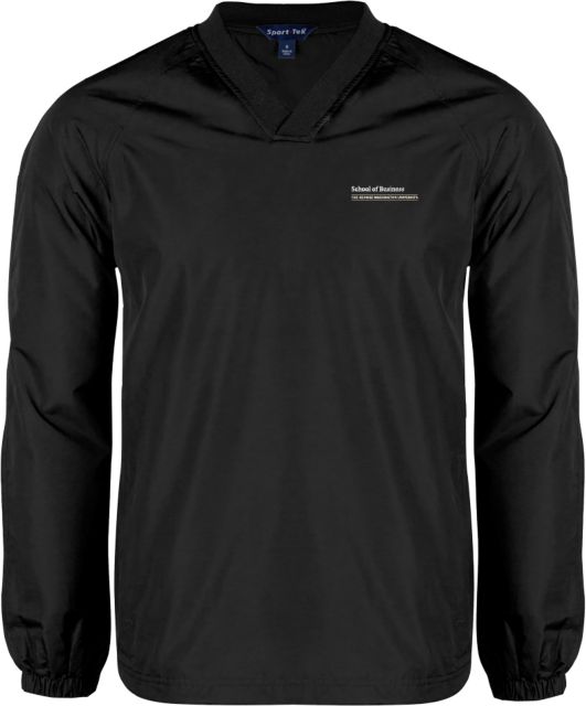 George Washington V Neck Raglan Windshirt Black School of Business - ONLINE ONLY