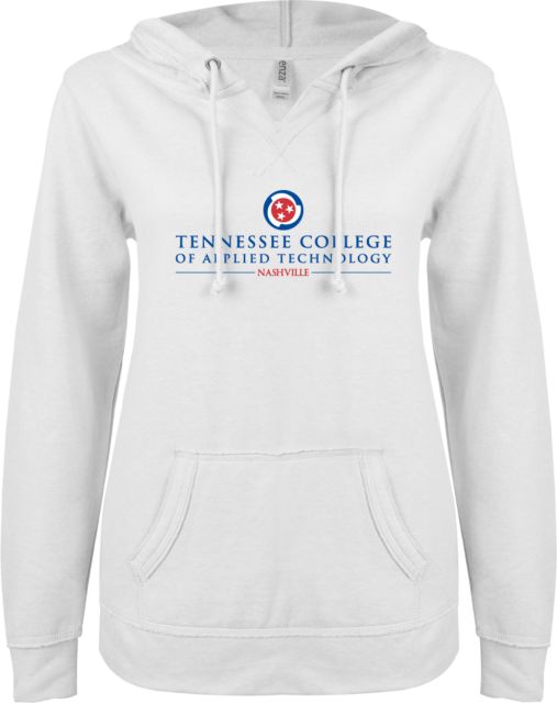 TCAT Nashville ENZA Ladies V Notch Raw Edge Fleece Hoodie TCAT Vertical - ONLINE ONLY