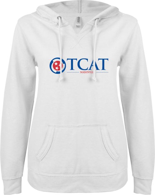 TCAT Nashville ENZA Ladies V Notch Raw Edge Fleece Hoodie TCAT Abbreviated - ONLINE ONLY
