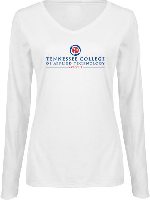 TCAT Nashville Ladies Long Sleeve V Neck Tee TCAT Vertical - ONLINE ONLY