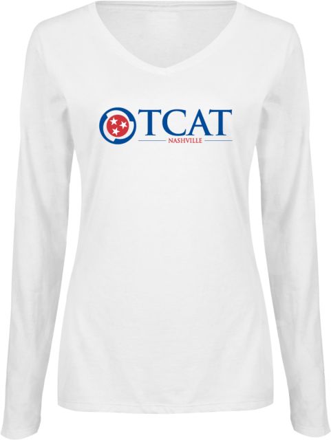 TCAT Nashville Ladies Long Sleeve V Neck Tee TCAT Abbreviated - ONLINE ONLY