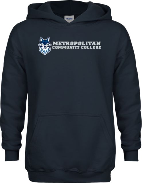 Metropolitan Penn Valley Youth Fleece Hoodie Metropolitan Community College  Athletic Wordmark - ONLINE ONLY
