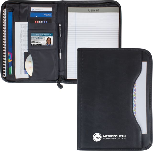 Metropolitan Penn Valley Wall Street Zippered Padfolio Metropolitan Community College - ONLINE ONLY