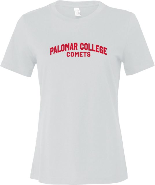 Palomar Bella + Canvas Womens Relaxed Cotton T Shirt Arched Palomar College Comets - ONLINE ONLY