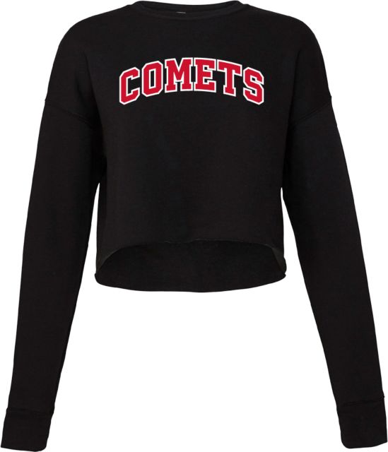 Palomar Bella + Canvas Womens Cropped Fleece Crew Arched Comets - ONLINE ONLY