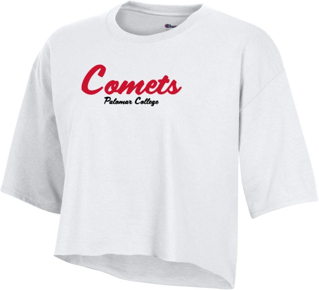 Palomar Champion Womens Crop Tee Script Comets Palomar College - ONLINE ONLY