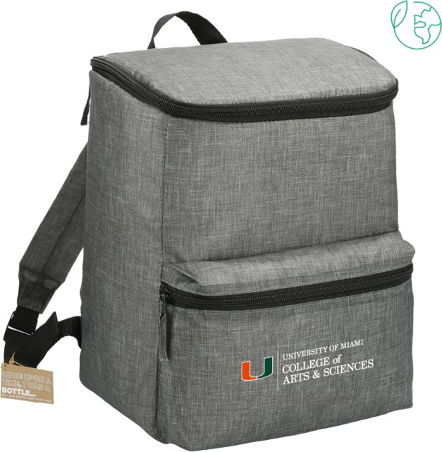 Miami Excursion Recycled 20 Can Backpack Cooler U Miami College of Arts and Sciences - Horizontal - ONLINE ONLY