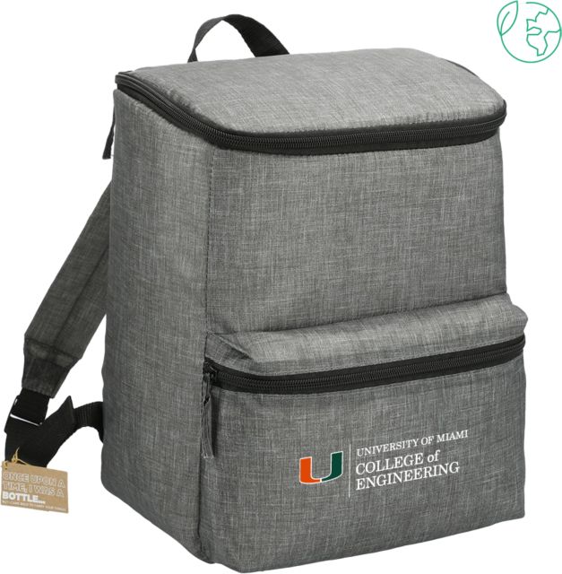Miami Excursion Recycled 20 Can Backpack Cooler U Miami College of Engineering - Horizontal - ONLINE ONLY