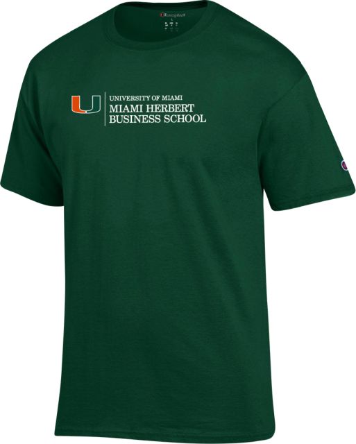 Miami Champion T Shirt U Miami Miami Herbert Business School - Horizontal - ONLINE ONLY