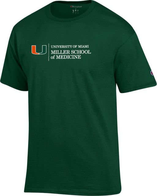 Miami Champion T Shirt U Miami Miller School of Medicine - Horizontal - ONLINE ONLY
