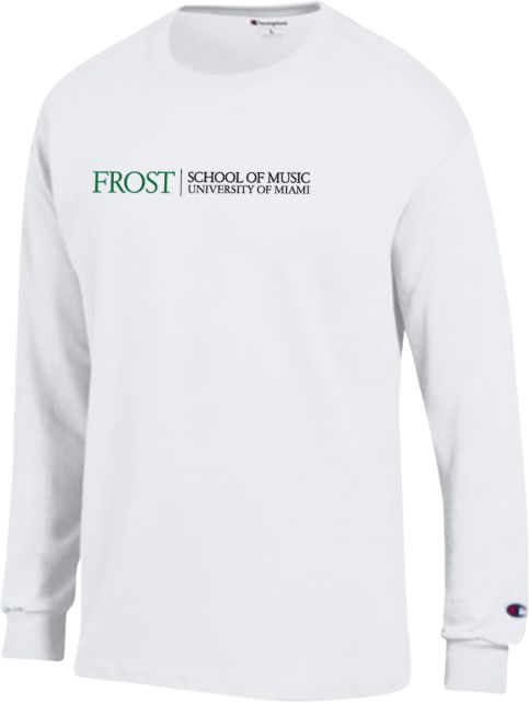 Miami Champion Long Sleeve T Shirt U Miami Frost School of Music - Horizontal - ONLINE ONLY