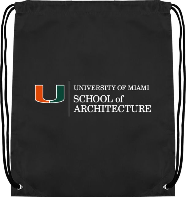 Miami Drawstring Backpack U Miami School of Architecture - Horizontal - ONLINE ONLY
