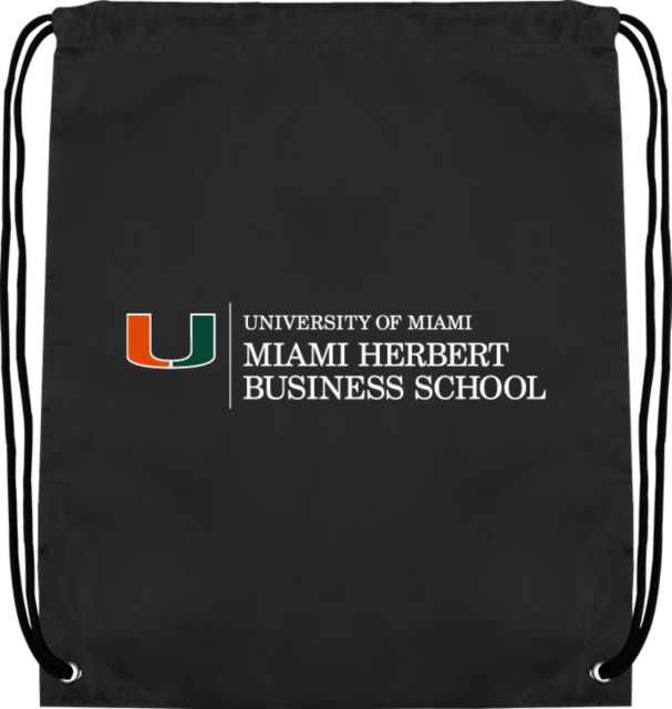 Miami Drawstring Backpack U Miami Miami Herbert Business School - Horizontal - ONLINE ONLY