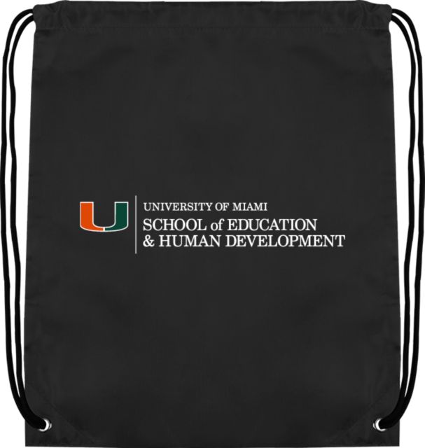 Miami Drawstring Backpack U Miami School of Education and Human Development - Horizontal - ONLINE ONLY