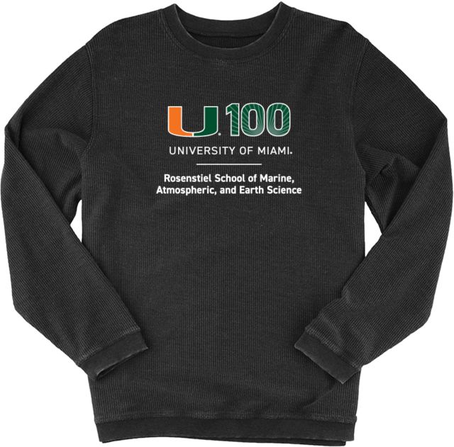 Miami Boxercraft Womens Corded Crew U Miami Centennial Signature School of Earth Science - ONLINE ONLY
