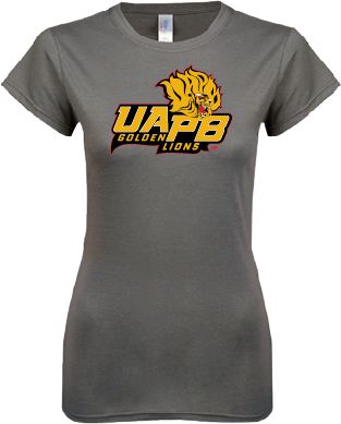 Arkansas Pine Bluff Next Level Womens Boyfriend Tee UAPB Lion Head Stacked - ONLINE ONLY