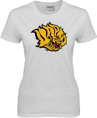 Arkansas Pine Bluff Womens Short Sleeve Tee Golden Lion Head - ONLINE ONLY