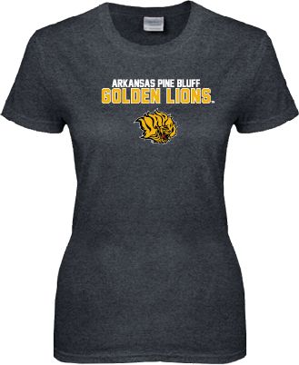 Arkansas Pine Bluff Womens Short Sleeve Tee Arkansas Pine Bluff Golden Lions - ONLINE ONLY