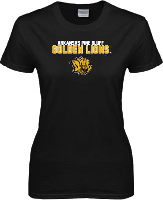 Arkansas Pine Bluff Womens Short Sleeve Tee Arkansas Pine Bluff Golden Lions - ONLINE ONLY