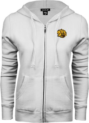 Arkansas Pine Bluff ENZA Womens Fleece Full Zip Hoodie Golden Lion Head - ONLINE ONLY
