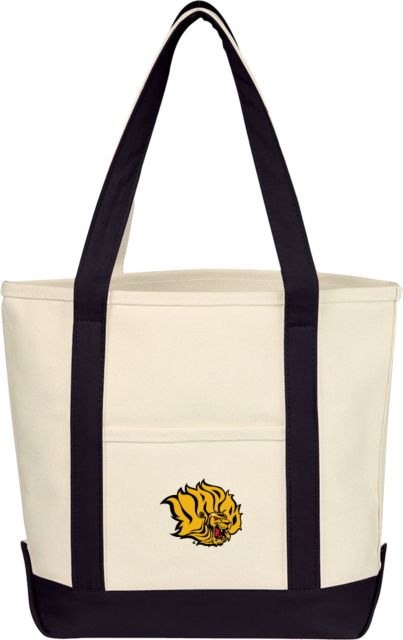 Arkansas Pine Bluff Cotton Canvas Tote Bag Golden Lion Head - ONLINE ONLY