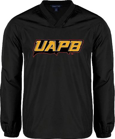 Arkansas Pine Bluff V Neck Raglan Windshirt UAPB Word Mark - ONLINE ONLY