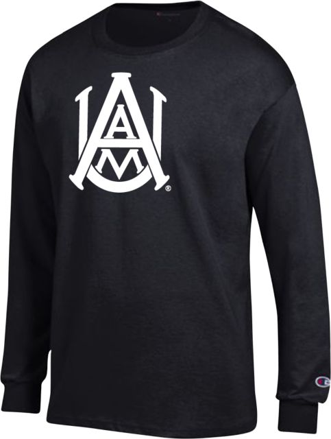 Alabama AandM Champion Long Sleeve T Shirt Primary Mark - ONLINE ONLY