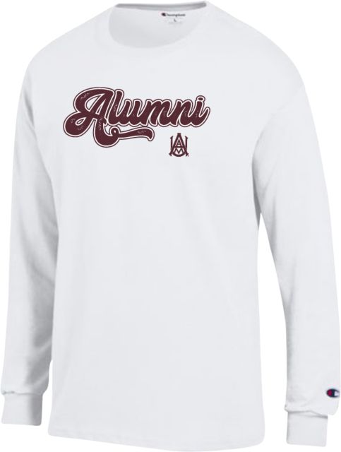 Alabama AandM Champion Long Sleeve T Shirt Alumni Script AAMU - ONLINE ONLY