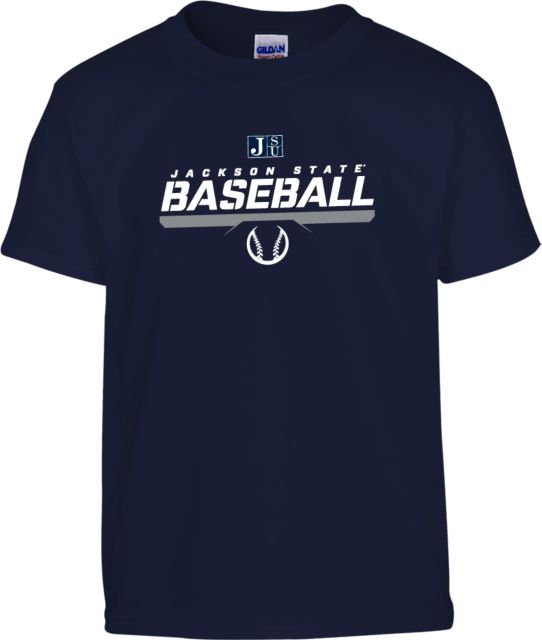 Jackson State Youth T Shirt Jackson State Baseball Stencil w/ Ball - ONLINE ONLY