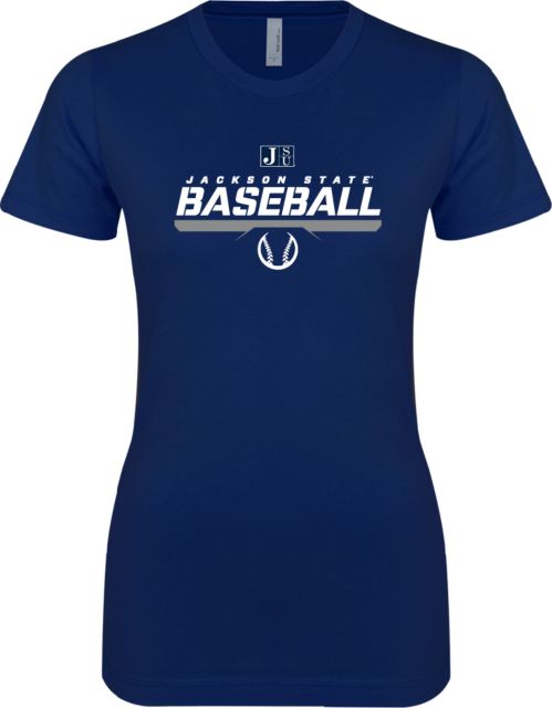 Jackson State Next Level Ladies SoftStyle Junior Fitted Tee Jackson State Baseball Stencil w/ Ball - ONLINE ONLY