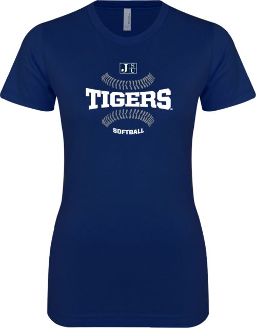 Jackson State Next Level Ladies SoftStyle Junior Fitted Tee Tigers Softball w/ Seams - ONLINE ONLY
