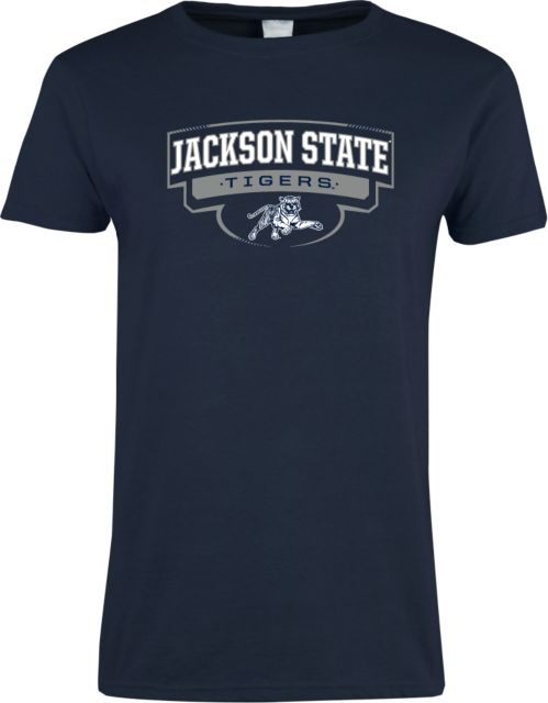 Jackson State Ladies T Shirt Jackson State Tigers Arched w/ Outline - ONLINE ONLY