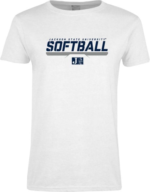 Jackson State Ladies T Shirt Jackson State Softball Stencil w/ Underline - ONLINE ONLY