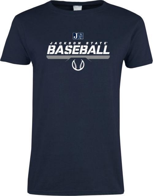 Jackson State Ladies T Shirt Jackson State Baseball Stencil w/ Ball - ONLINE ONLY
